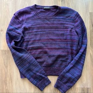 American apparel purple cropped sweater